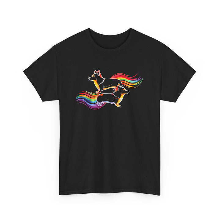 Rainbow Corgi Unisex Heavy Cotton Tee