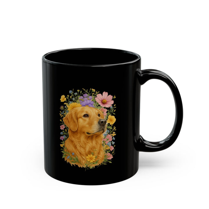 Golden Retriever Floral Mug