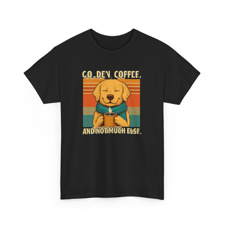 Golden Coffee Unisex Heavy Cotton Tee | Dog Lover's Shirt | Gift for Pet Owners | Funny Animal Tee | Casual Wear | Everyday Comfort