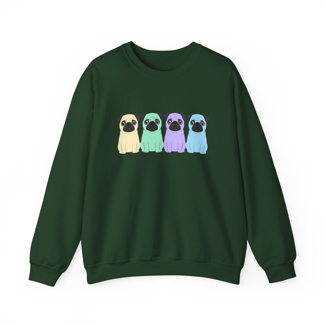 Colorful Pug Sweatshirt for Dog Lovers