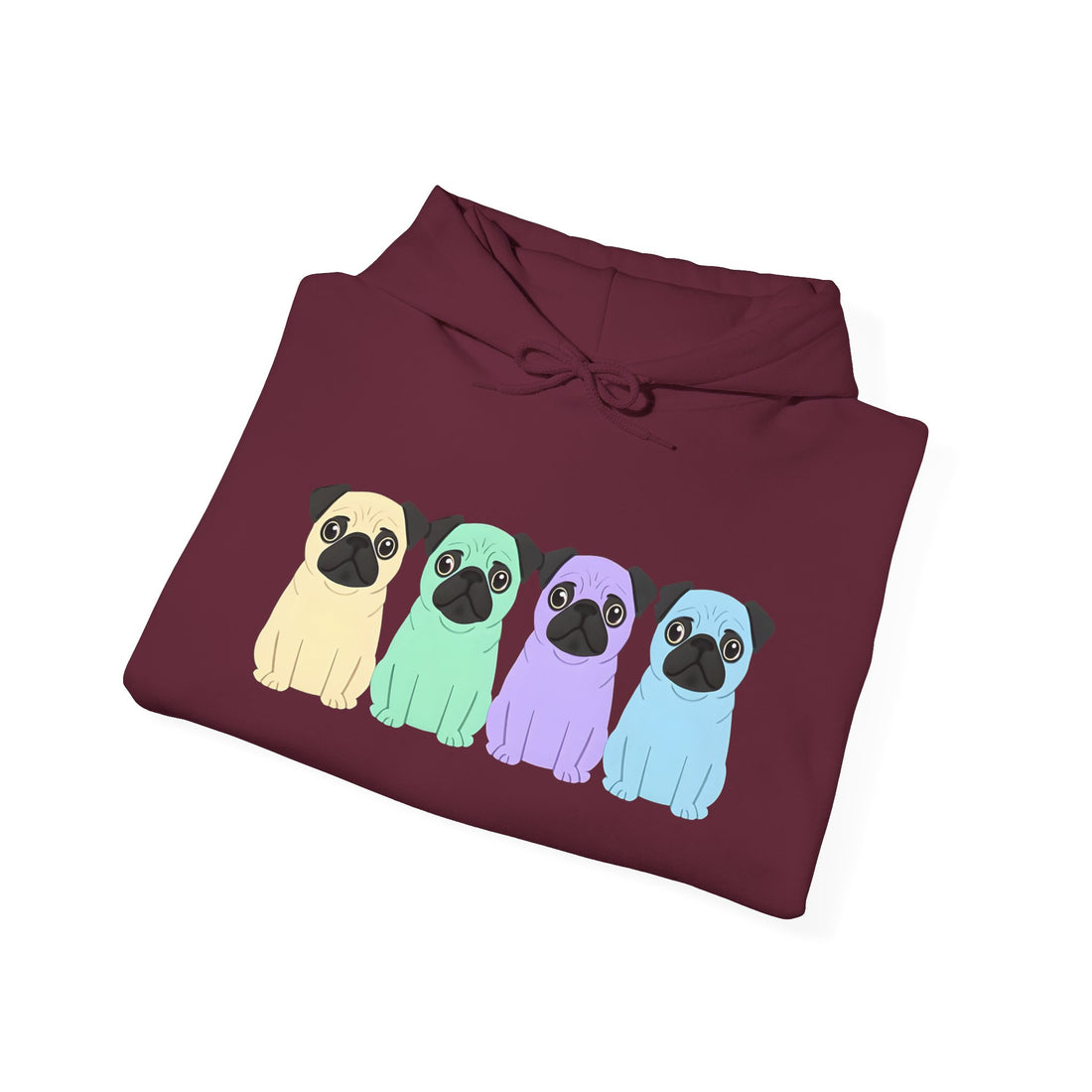 Colorful Pug Hoodie