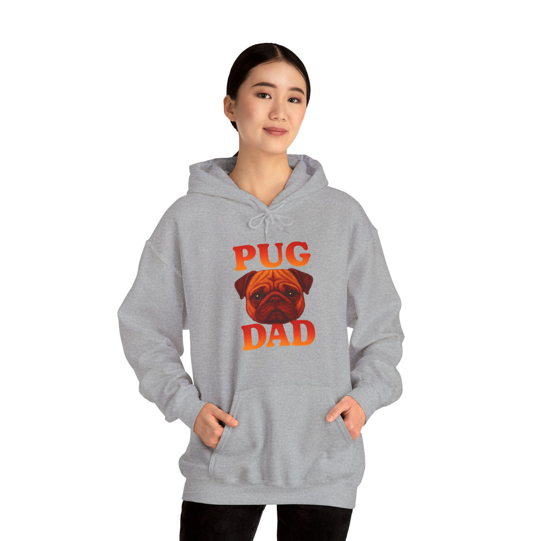 Pug Dad Hoodie, Cozy Sweatshirt for Dog Lovers, Funny Pet Apparel, Gift for Dog Dads, Unisex Casual Wear