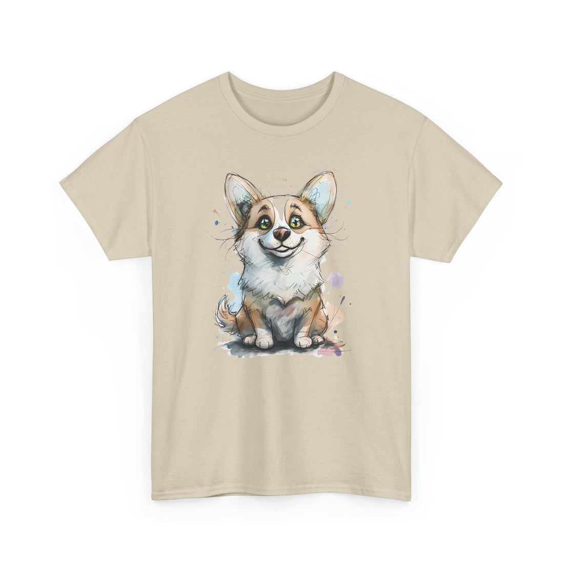 Adorable Corgi Love Unisex Heavy Cotton Tee