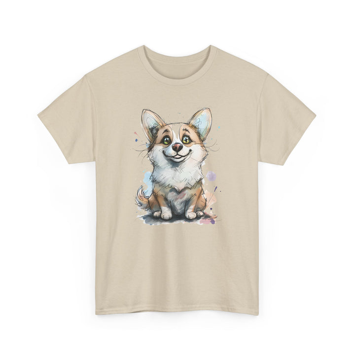 Adorable Corgi Love Unisex Heavy Cotton Tee