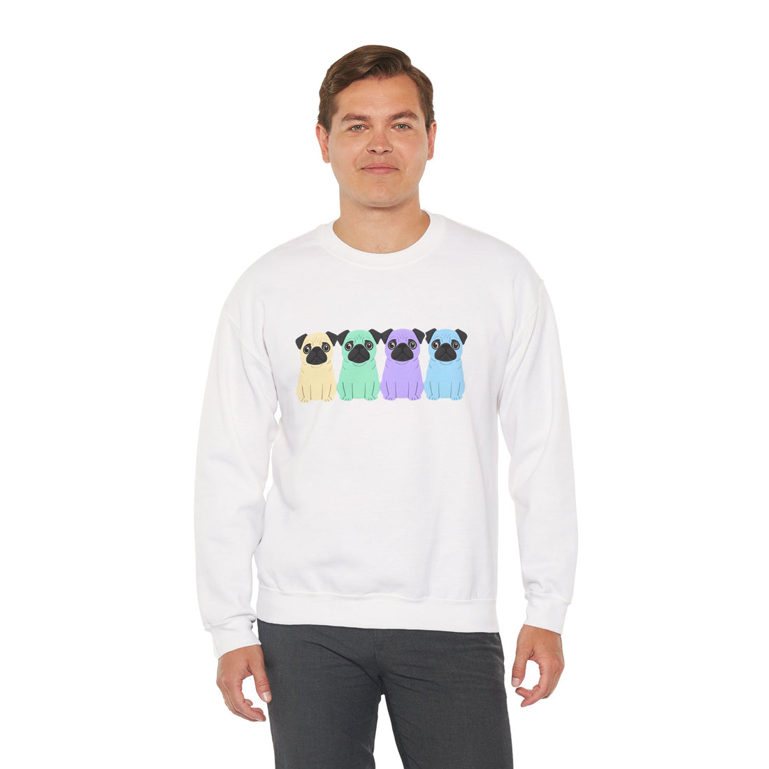 Colorful Pug Sweatshirt for Dog Lovers