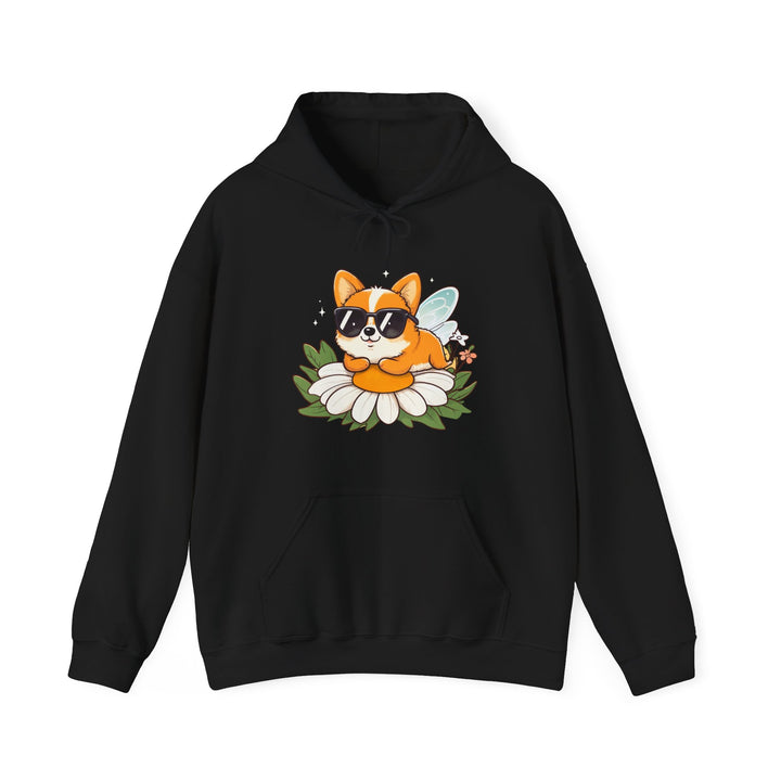 Corgi in Sunglasses Hoodie