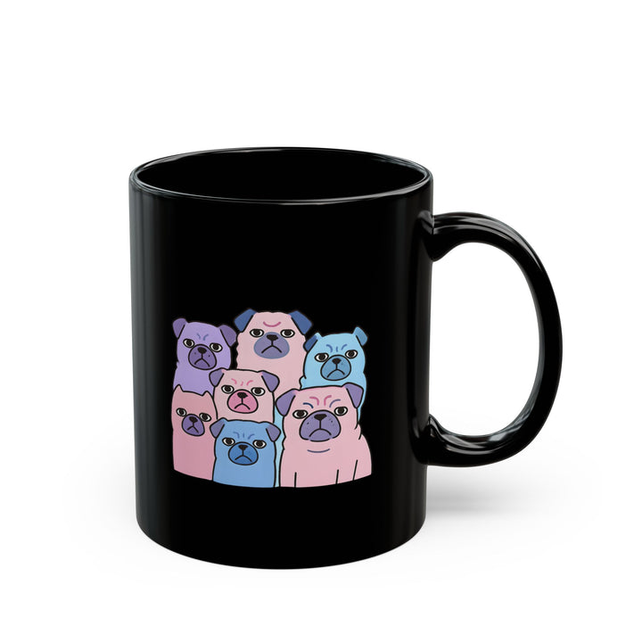 Pug Lover's Black Mug