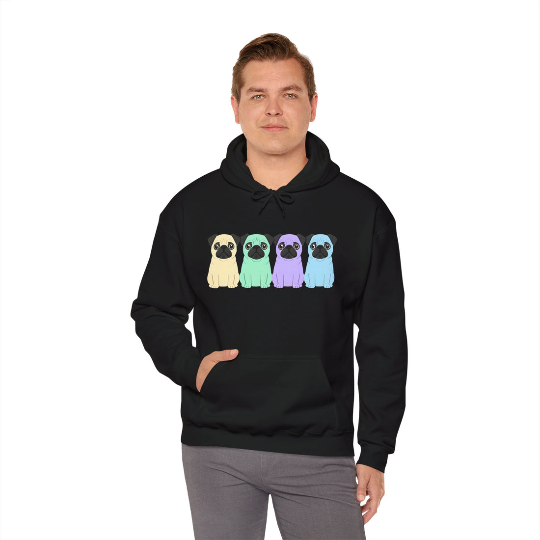 Colorful Pug Hoodie