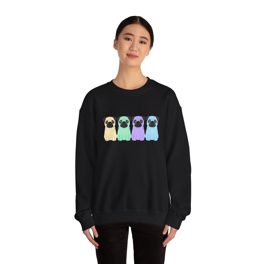 Colorful Pug Sweatshirt for Dog Lovers