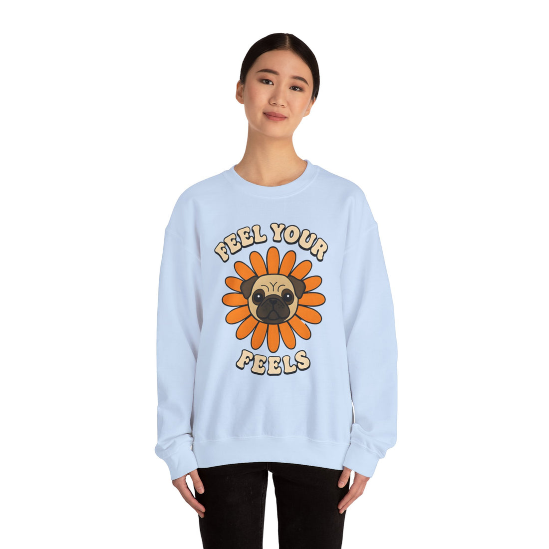 Pug Floral Crewneck Sweatshirt