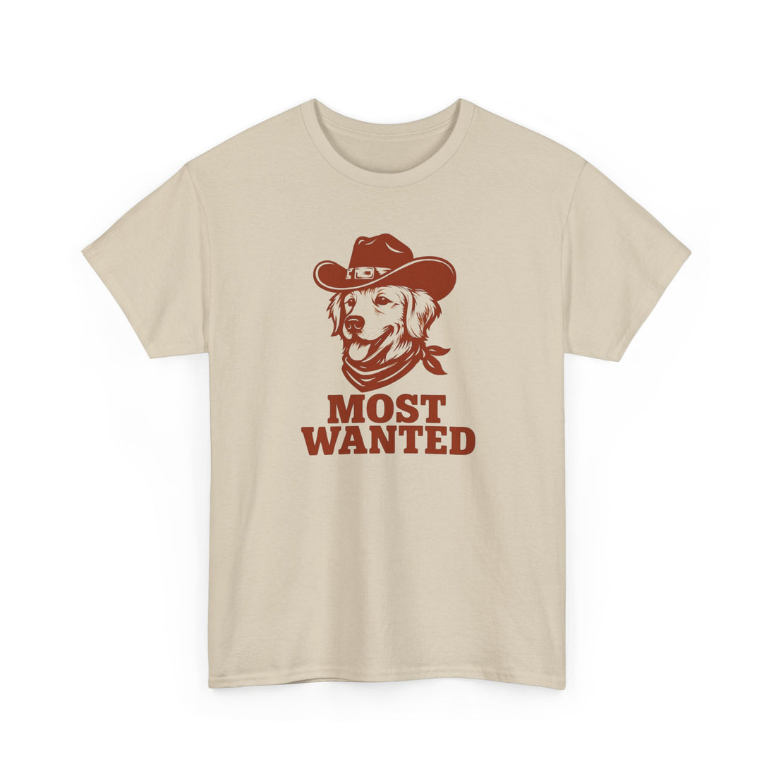Unisex Heavy Cotton Tee Most Wanted Dog Design