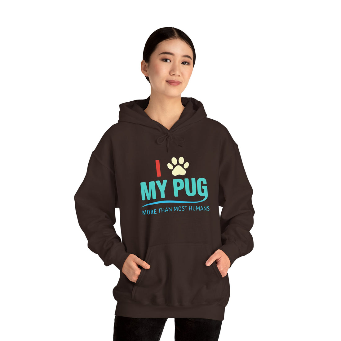 I Love My Pug Hoodie