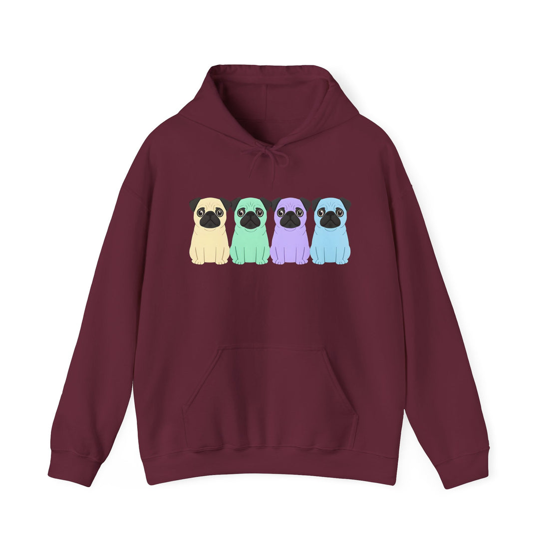 Colorful Pug Hoodie