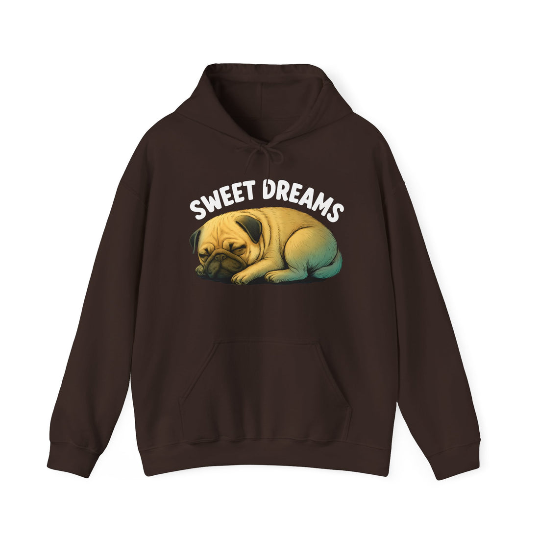 Cozy Pug Hoodie with 'Sweet Dreams' Design