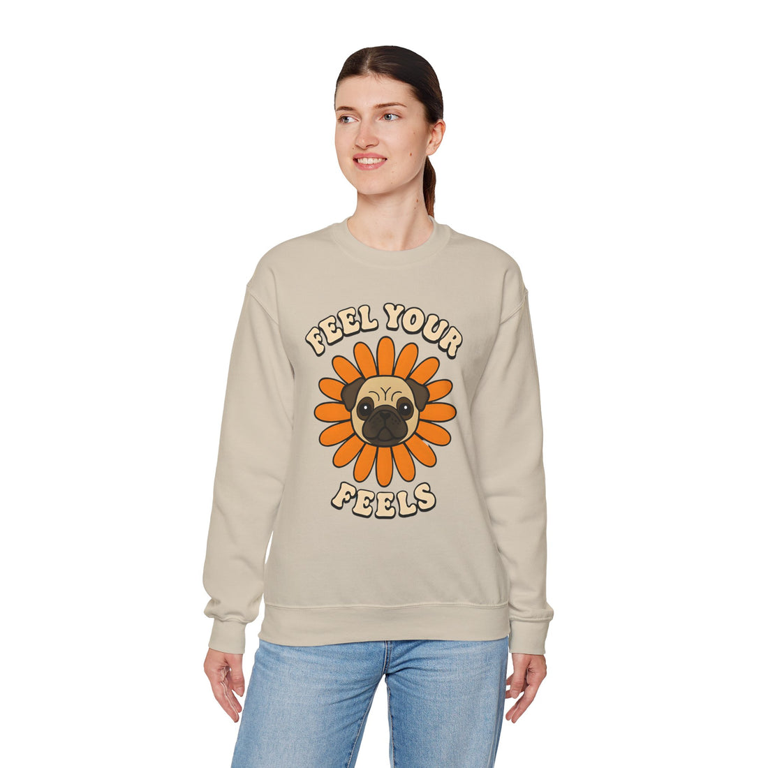 Pug Floral Crewneck Sweatshirt