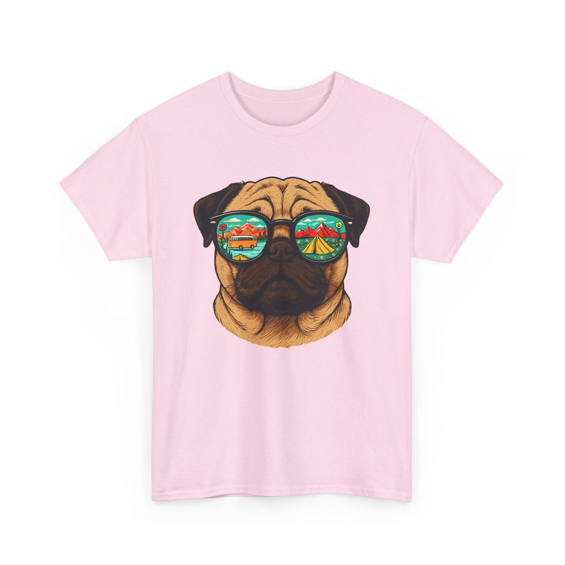 Retro Pug Graphic Tee, Dog Lover Gift