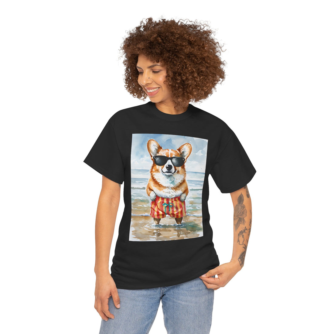 Cool Corgi Beach Tee