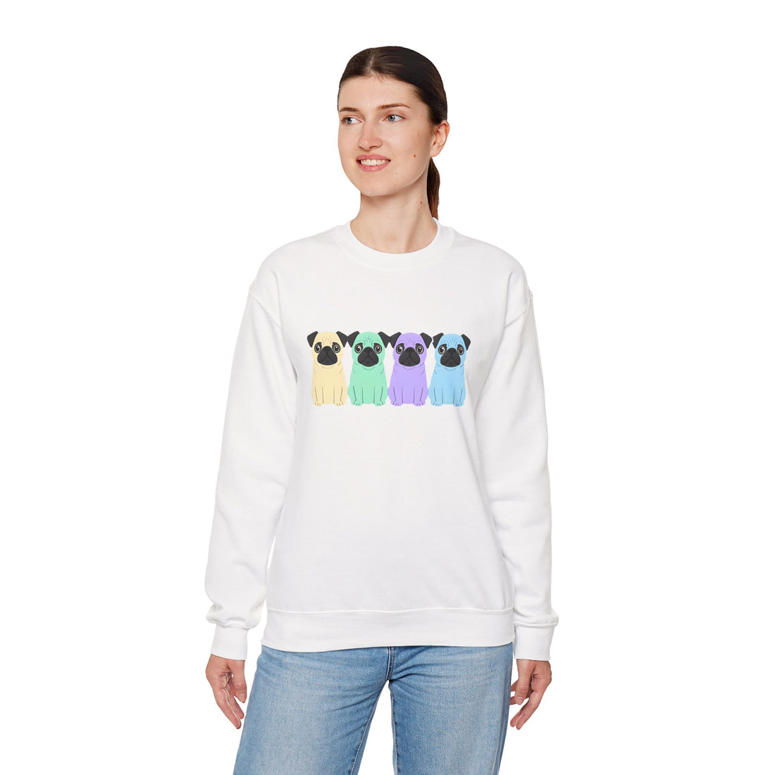 Colorful Pug Sweatshirt for Dog Lovers