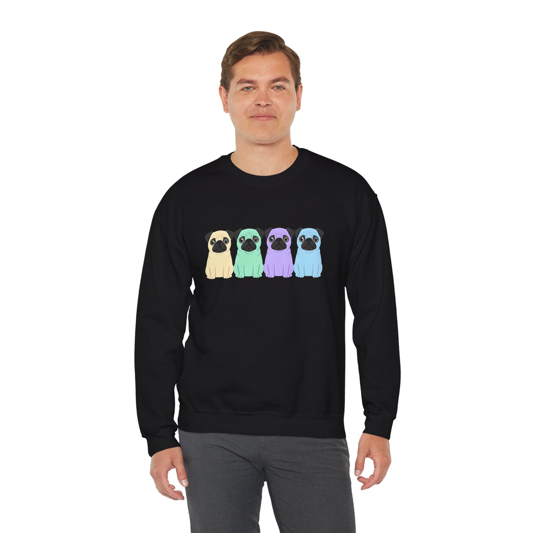 Colorful Pug Sweatshirt for Dog Lovers