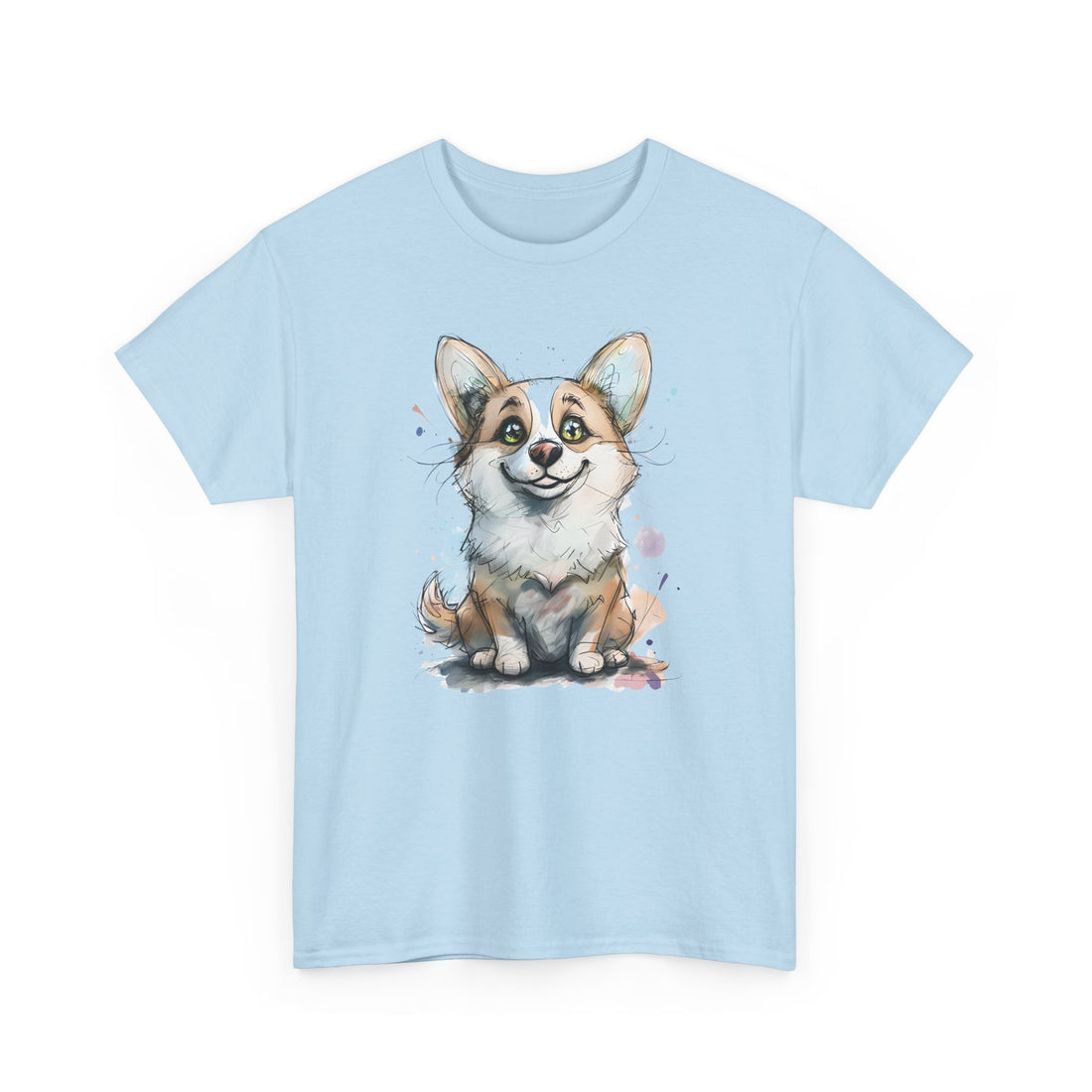 Adorable Corgi Love Unisex Heavy Cotton Tee