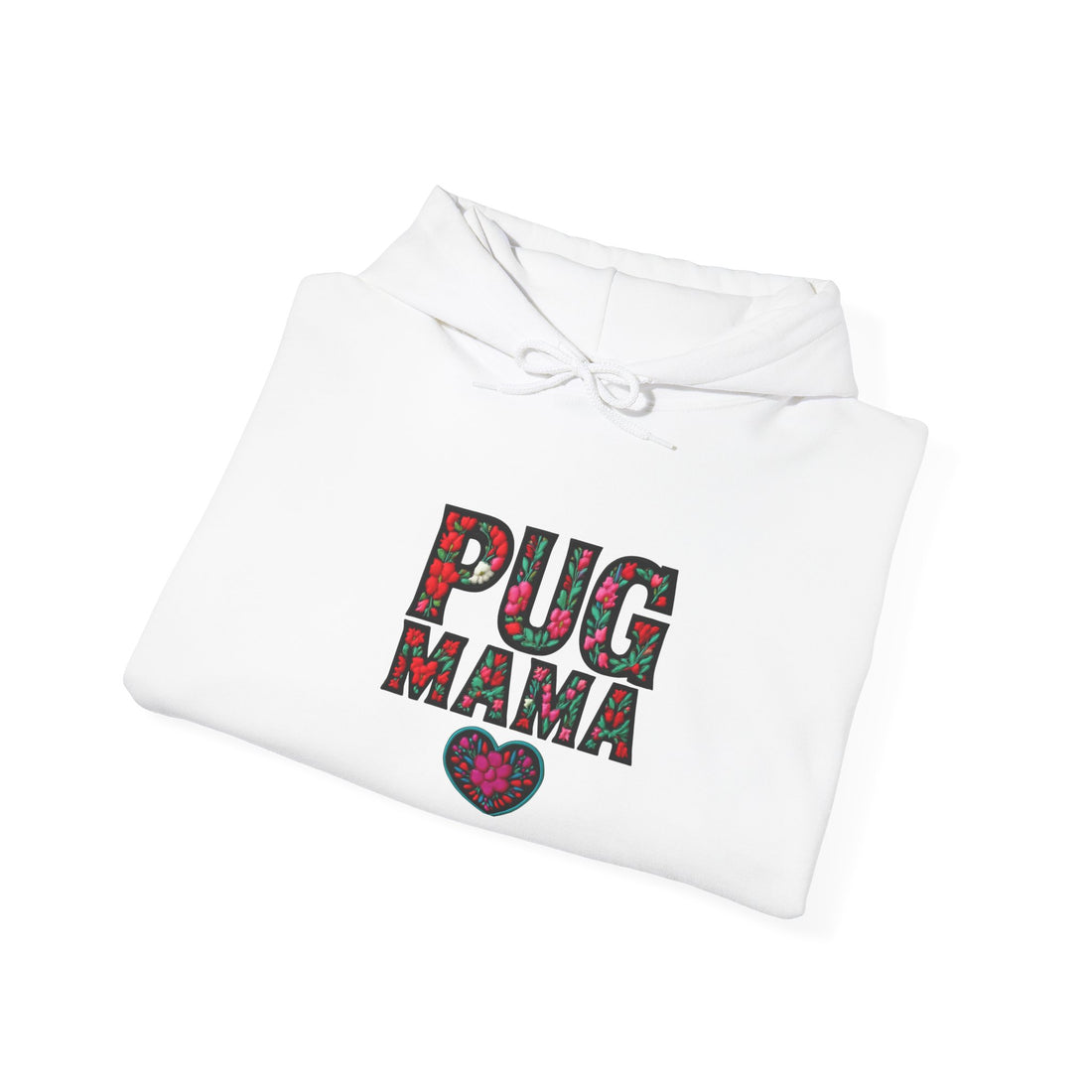 Pug Mama Hoodie - Cozy Sweatshirt for Dog Lovers, Perfect Gift for Pet Owners, Birthday, Mother's Day, Casual Wear, Funny Animal Apparel