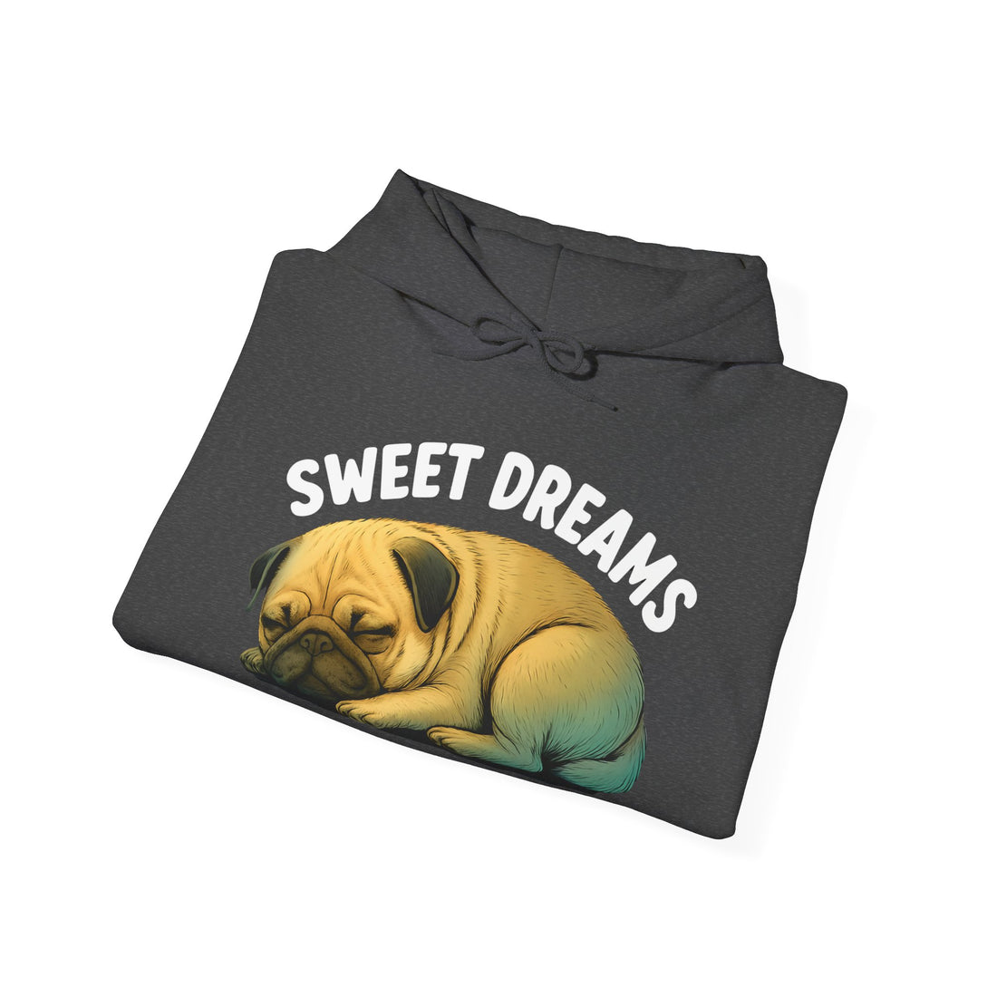Cozy Pug Hoodie with 'Sweet Dreams' Design