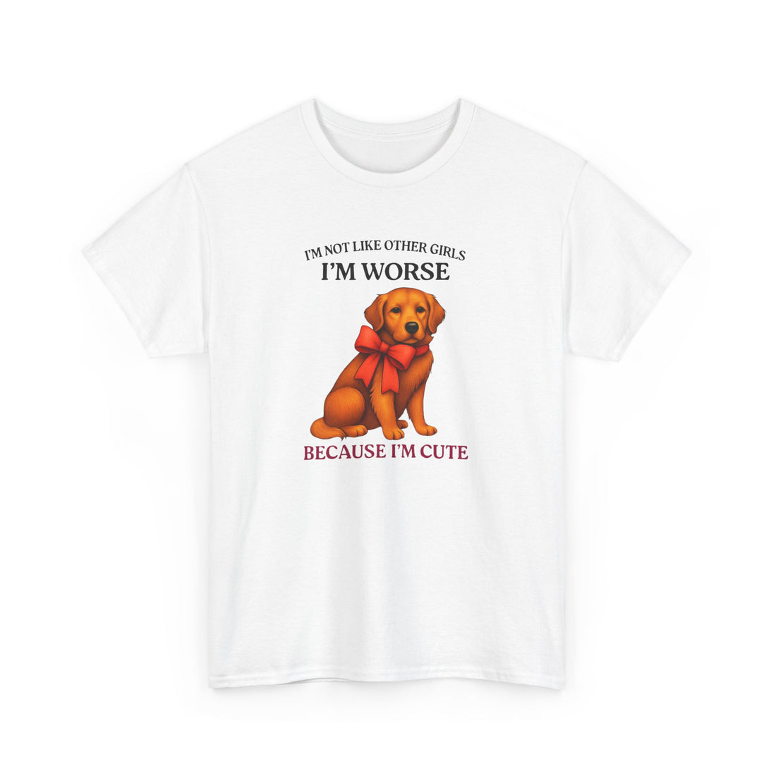 Cute Dog Humor Unisex Heavy Cotton Tee
