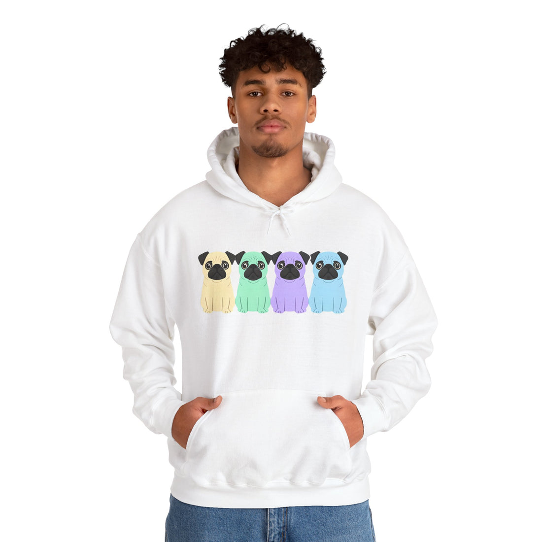 Colorful Pug Hoodie