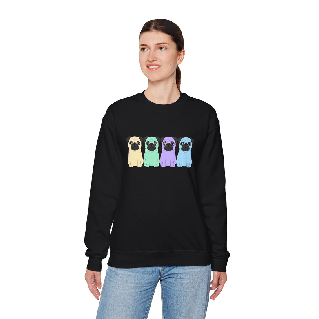 Colorful Pug Sweatshirt for Dog Lovers