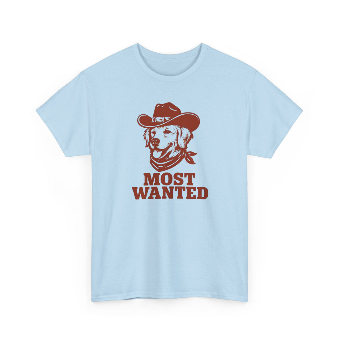 Unisex Heavy Cotton Tee Most Wanted Dog Design