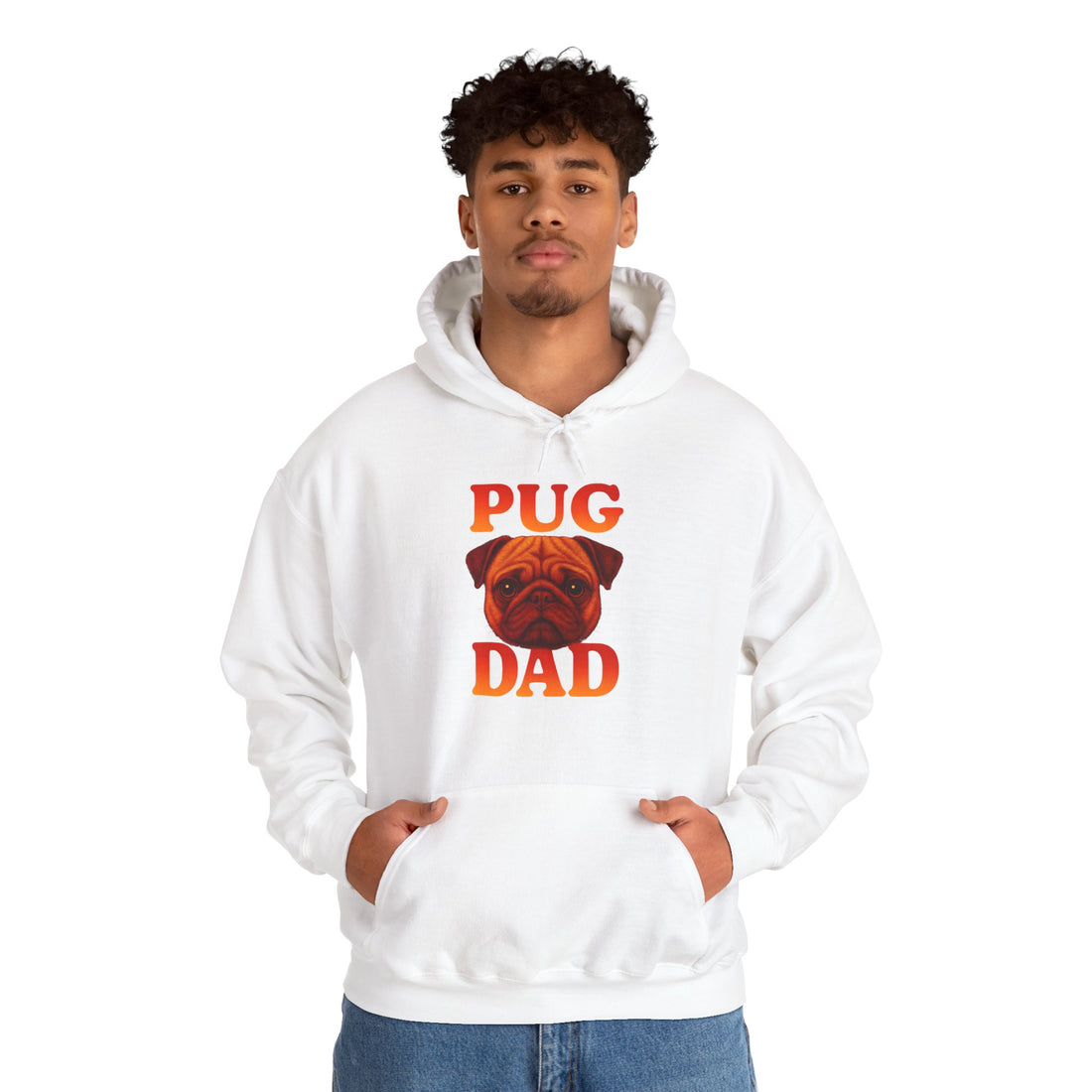 Pug Dad Hoodie, Cozy Sweatshirt for Dog Lovers, Funny Pet Apparel, Gift for Dog Dads, Unisex Casual Wear
