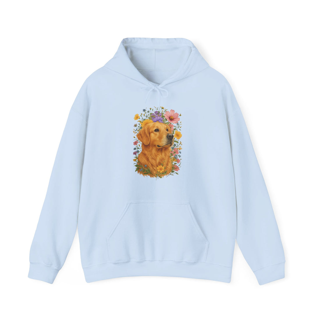 Golden Retriever Floral Hoodie