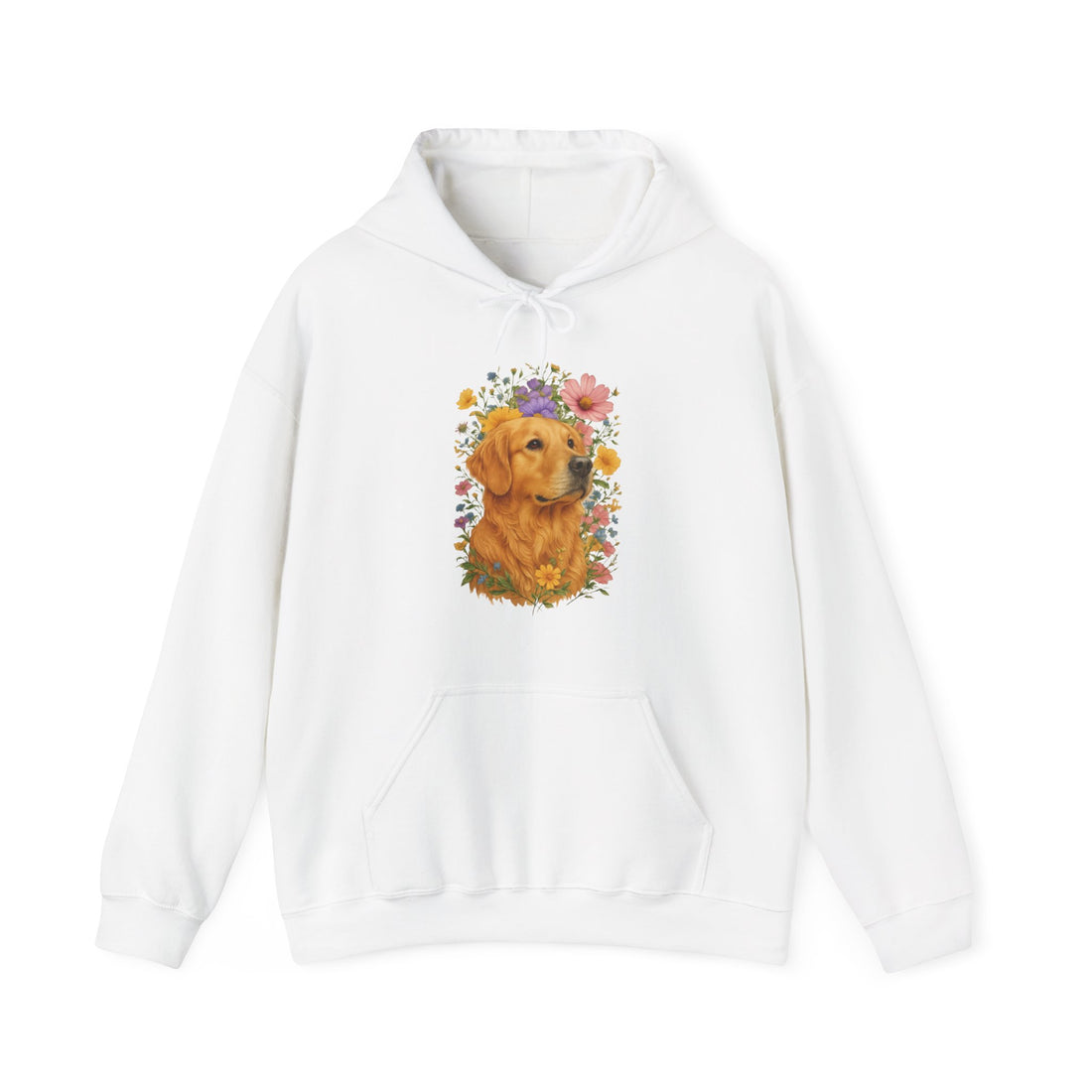 Golden Retriever Floral Hoodie