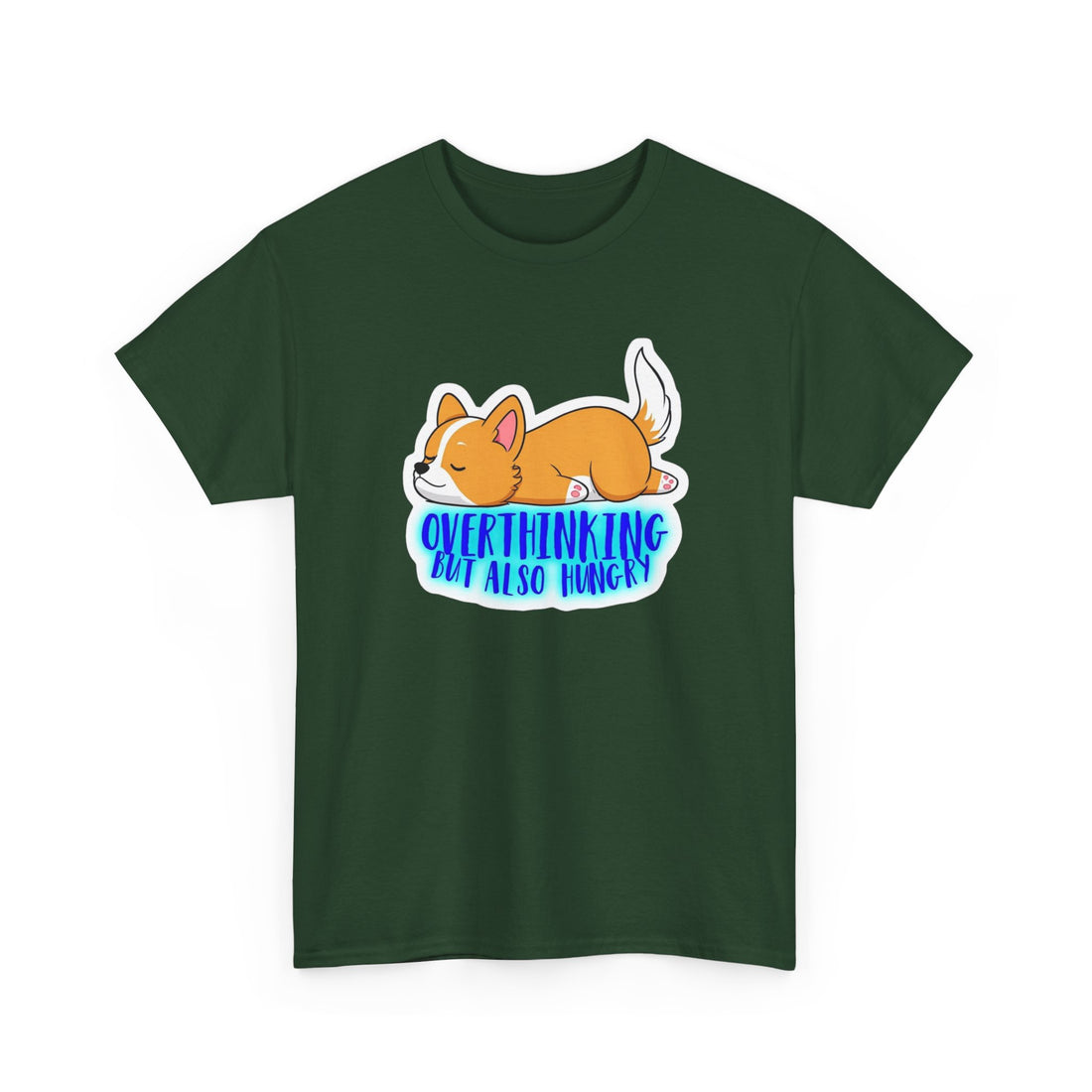 Overthinking Corgi Unisex Heavy Cotton Tee