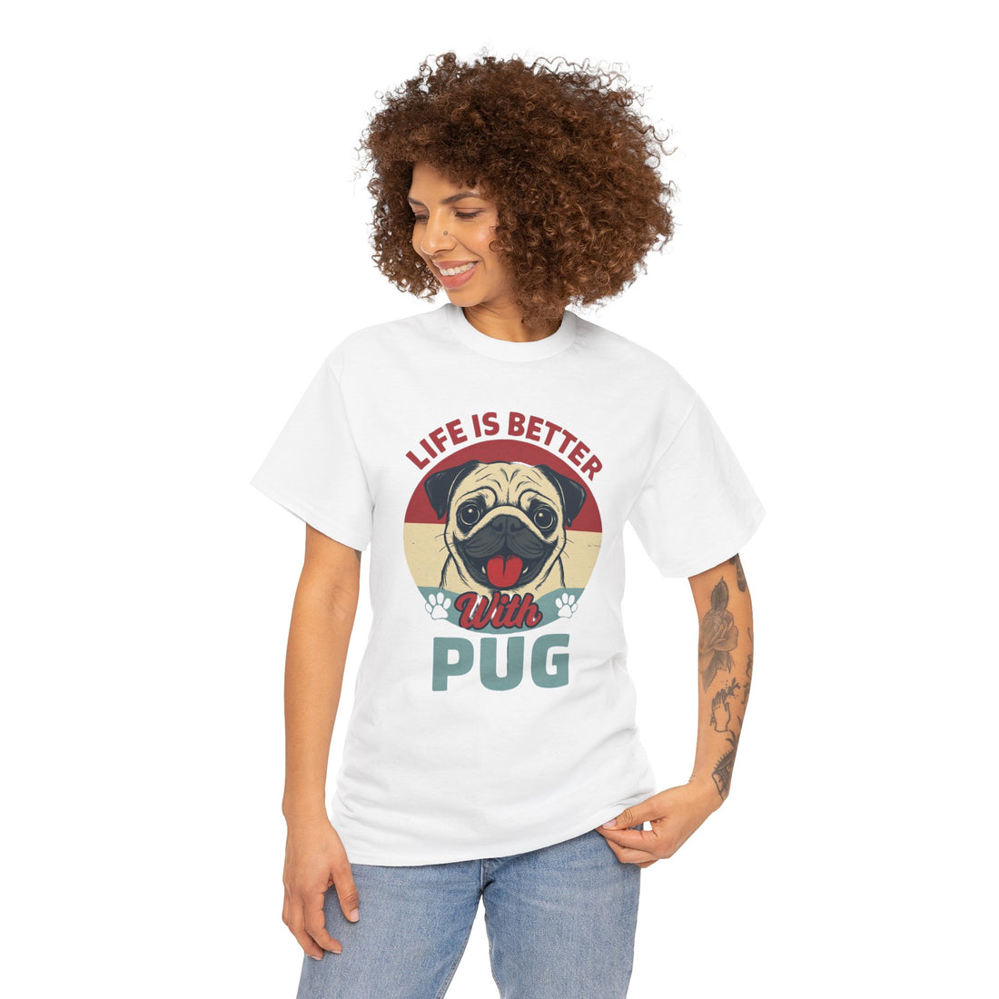 Pug Lover T-Shirt, Life is Better with Pug Tee