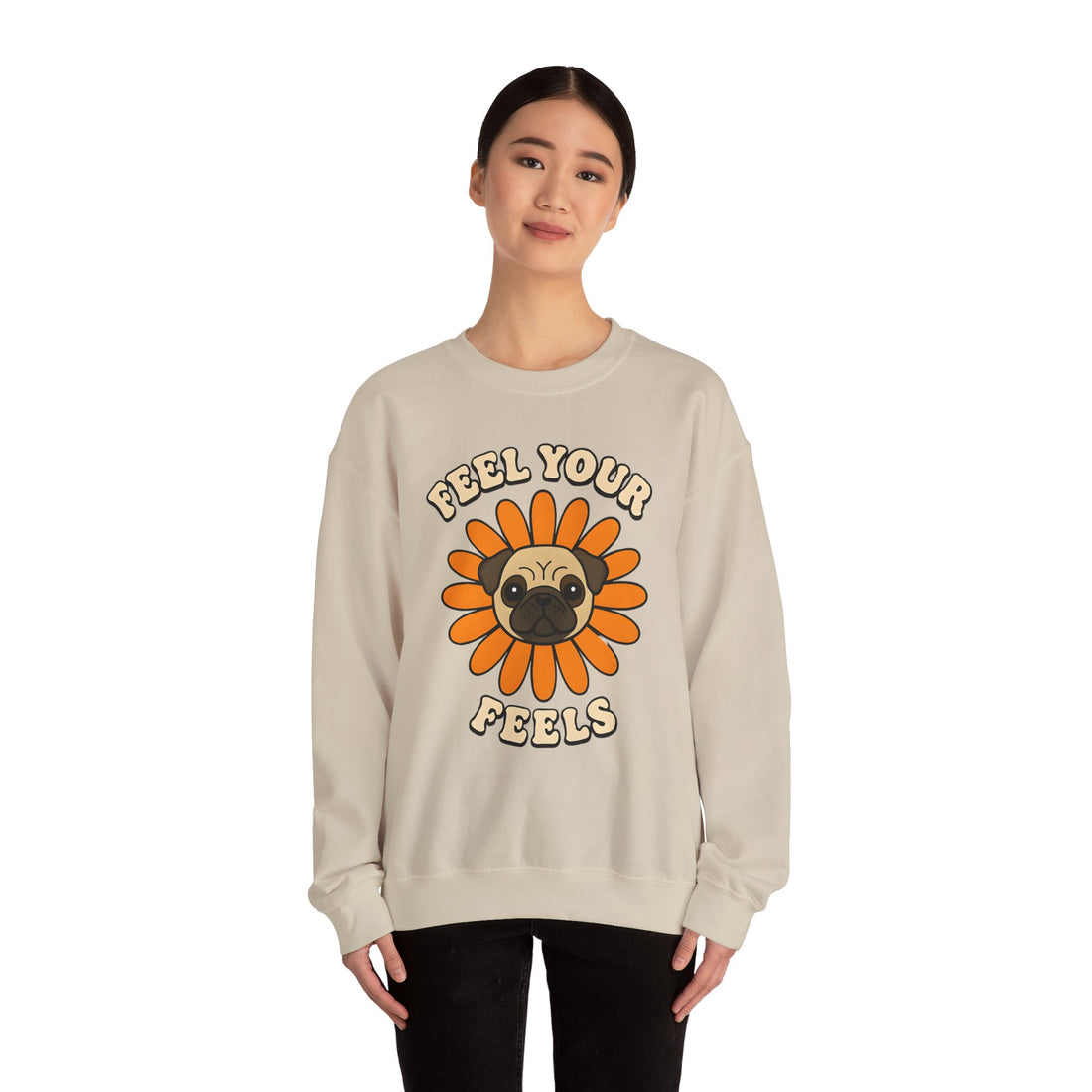 Pug Floral Crewneck Sweatshirt