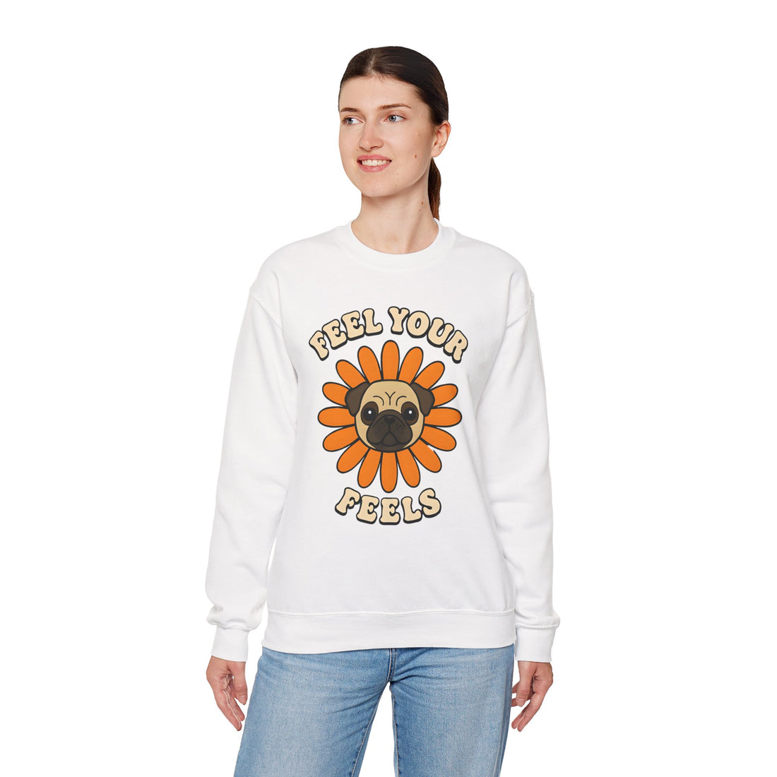Pug Floral Crewneck Sweatshirt