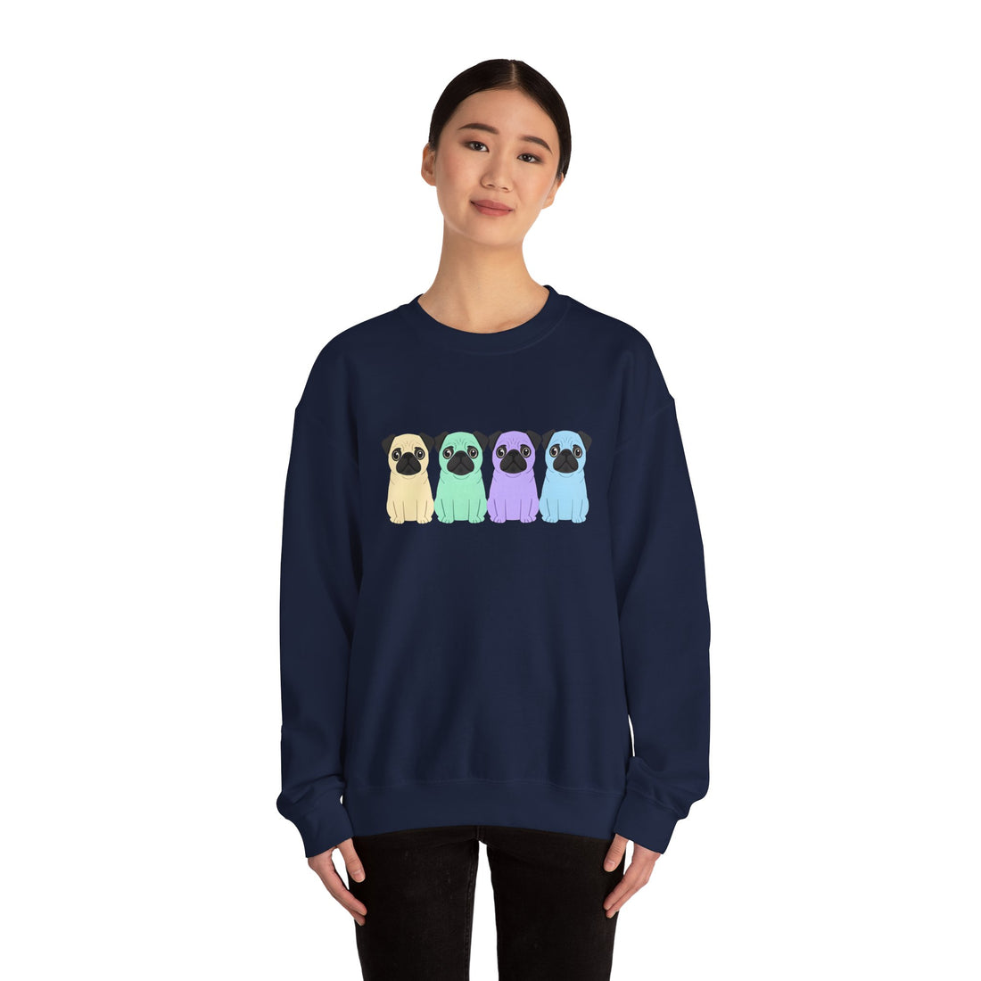 Colorful Pug Sweatshirt for Dog Lovers