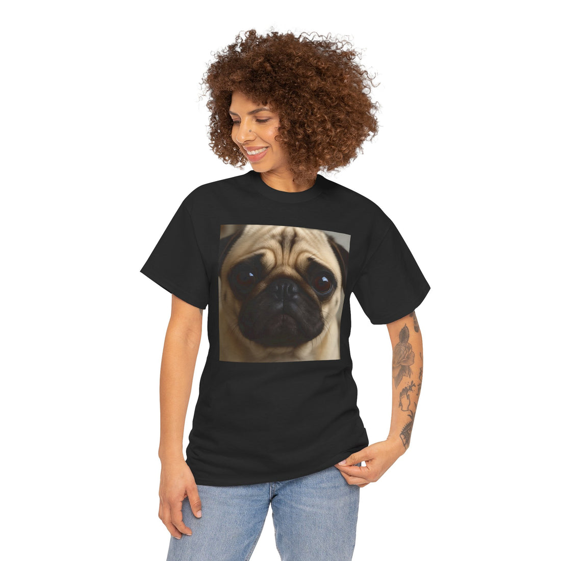 Adorable Pug Heavy Cotton Tee