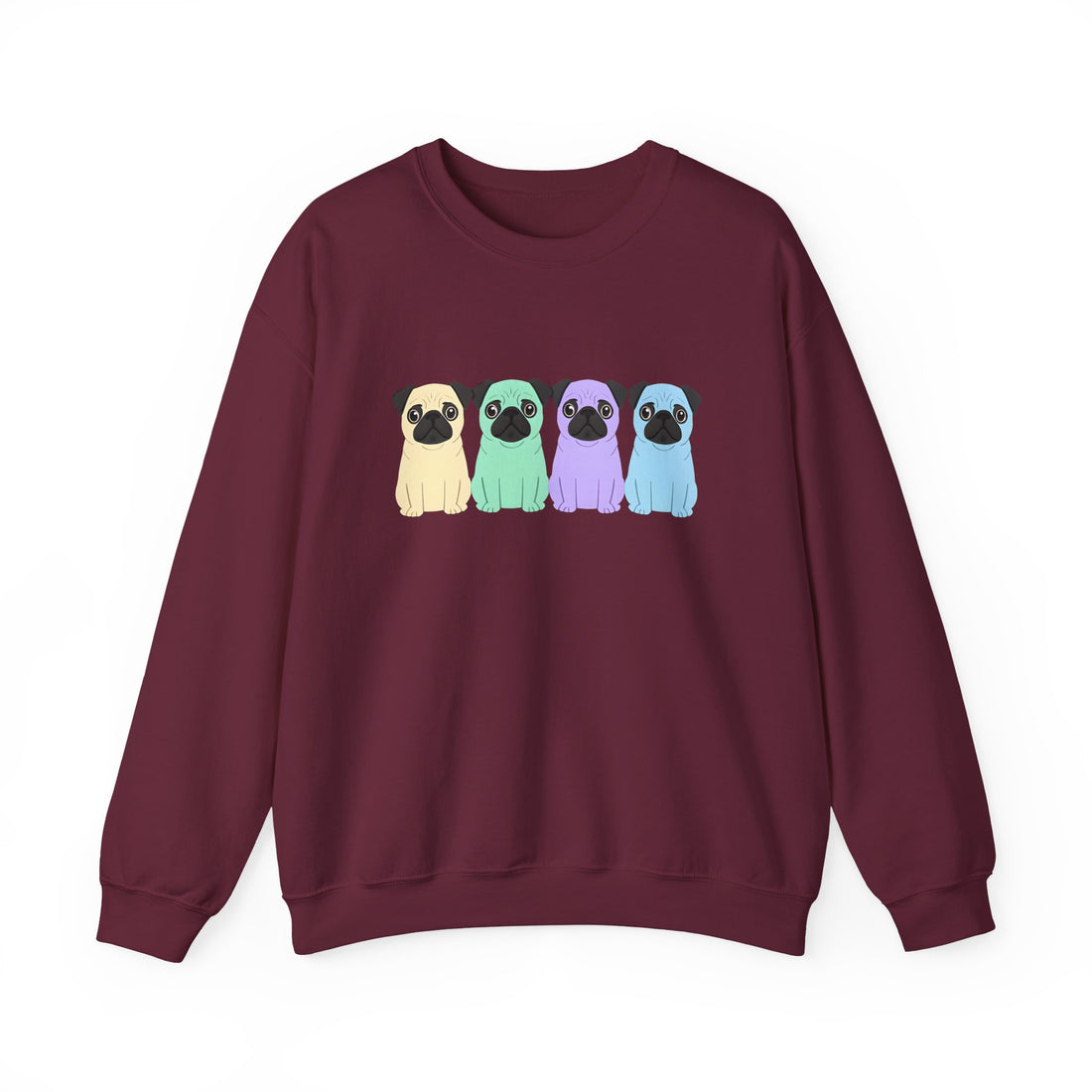 Colorful Pug Sweatshirt for Dog Lovers