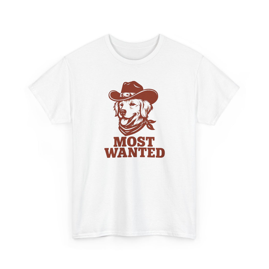 Unisex Heavy Cotton Tee Most Wanted Dog Design