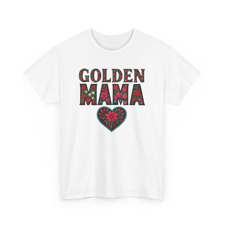 Golden Mama Floral Unisex Heavy Cotton Tee
