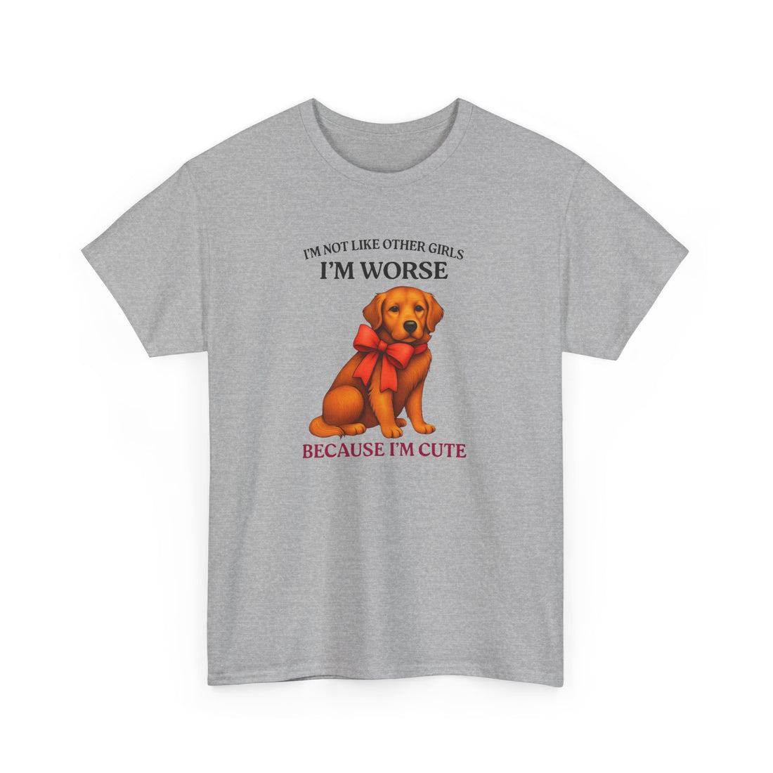Cute Dog Humor Unisex Heavy Cotton Tee