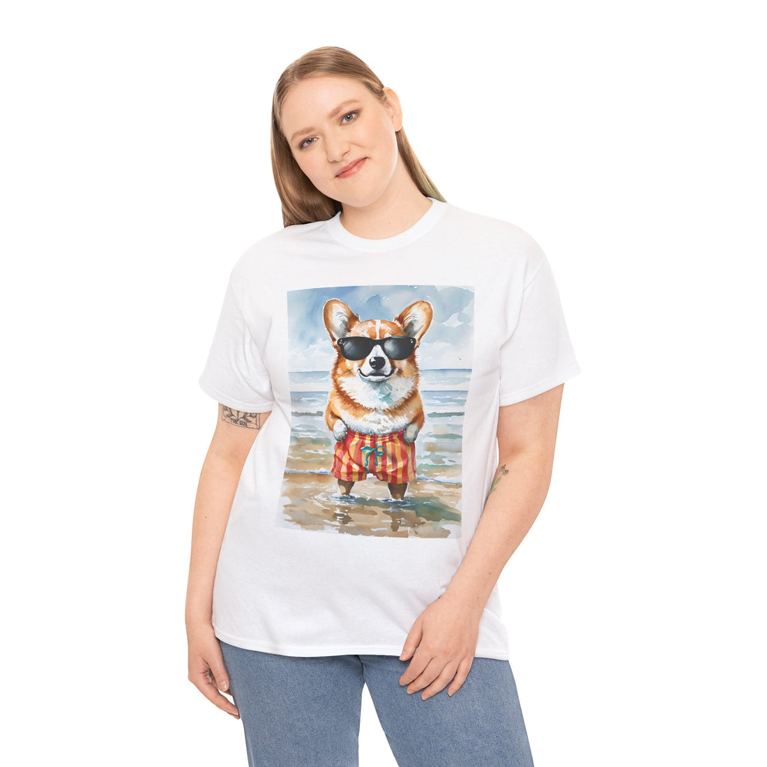 Cool Corgi Beach Tee