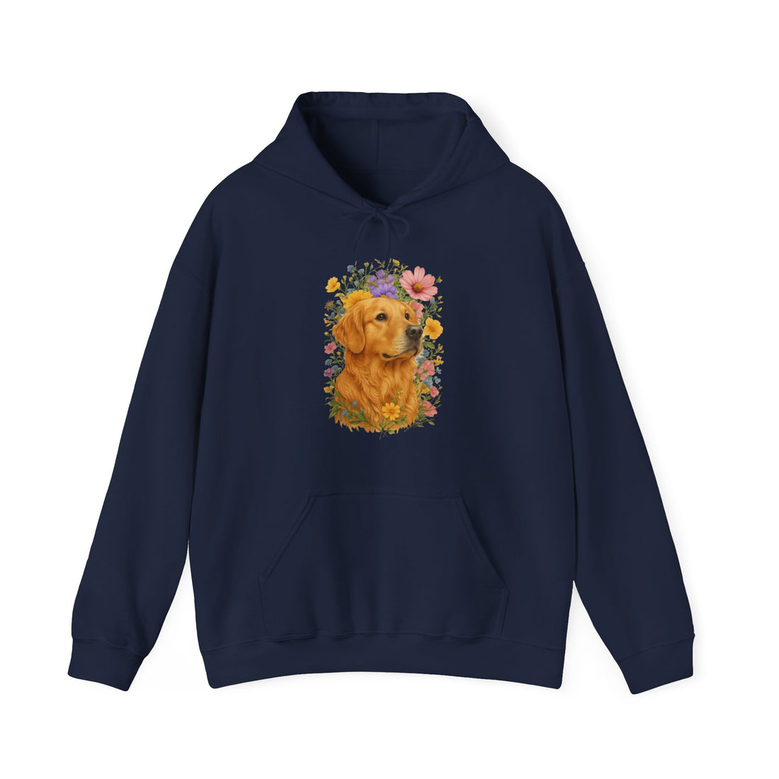 Golden Retriever Floral Hoodie