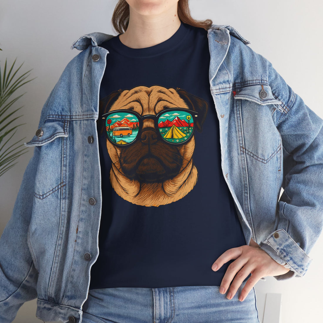 Retro Pug Graphic Tee, Dog Lover Gift