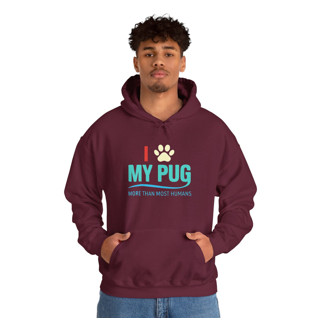 I Love My Pug Hoodie