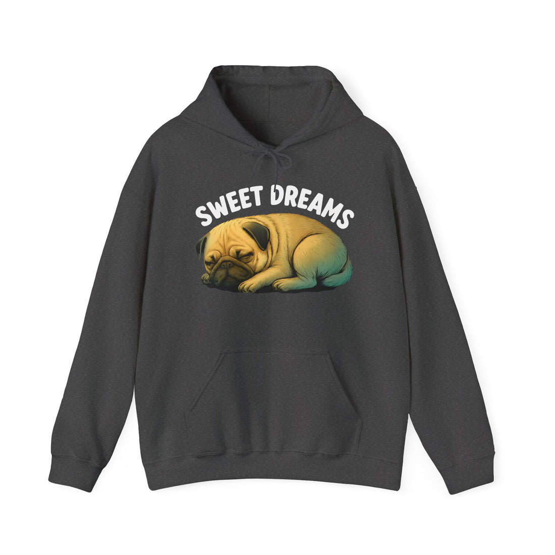 Cozy Pug Hoodie with 'Sweet Dreams' Design