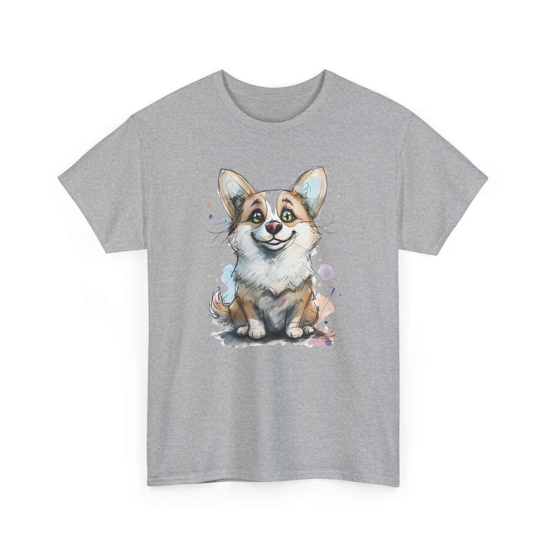Adorable Corgi Love Unisex Heavy Cotton Tee