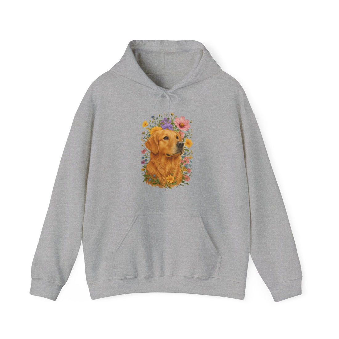 Golden Retriever Floral Hoodie
